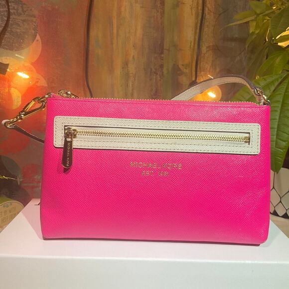 MICHAEL Michael Kors Leather Wristlet, Pink - Picture 1 of 9